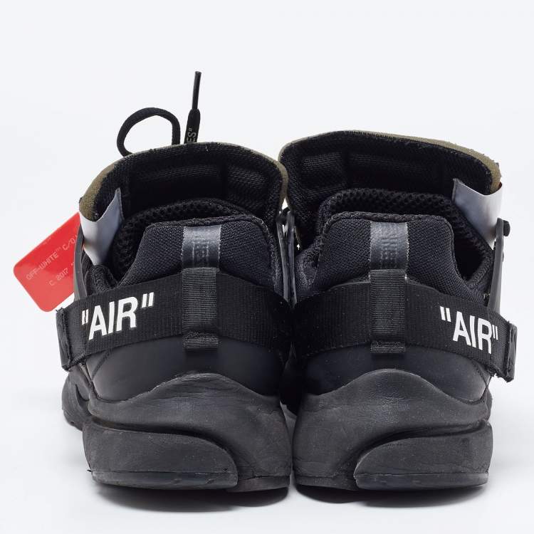Pre Owned Off White x Nike Black Mesh Fabric Air Presto Sneakers Size 45