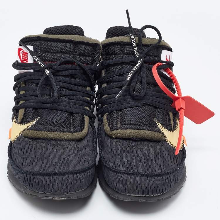 Pre Owned Off White x Nike Black Mesh Fabric Air Presto Sneakers Size 45