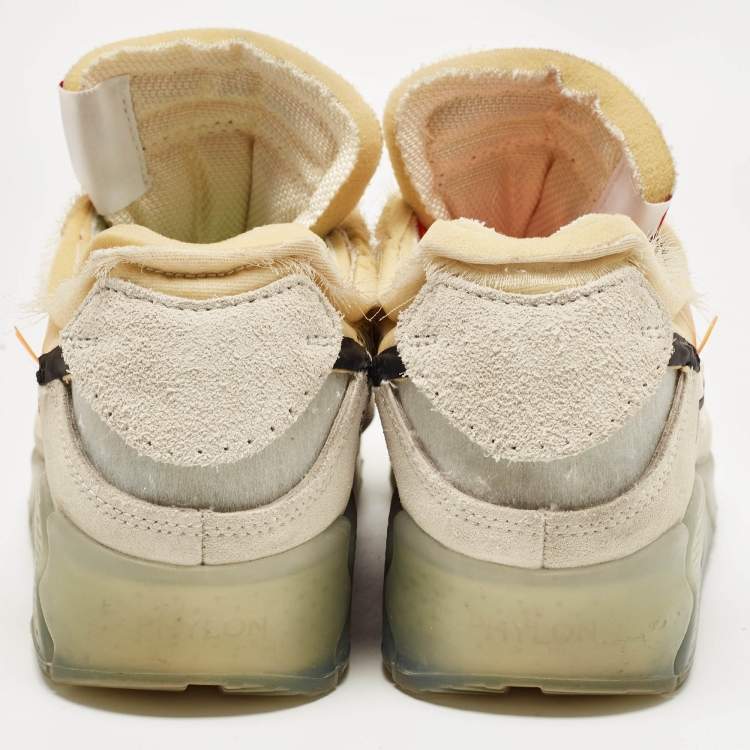 Pre Owned Off-White x Nike Suede and Leather  The Ten AIR MAX 90 Sneakers Size 43
