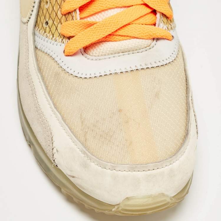 Pre Owned Off-White x Nike Suede and Leather  The Ten AIR MAX 90 Sneakers Size 43