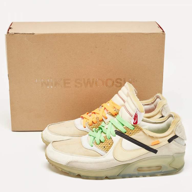 Pre Owned Off-White x Nike Suede and Leather  The Ten AIR MAX 90 Sneakers Size 43