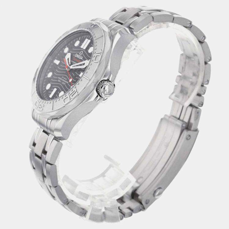 Pre Owned Omega Black Stainless Steel Seamaster 300M 210.30.42.20.01.002 Automatic Men's Wristwatch 42mm