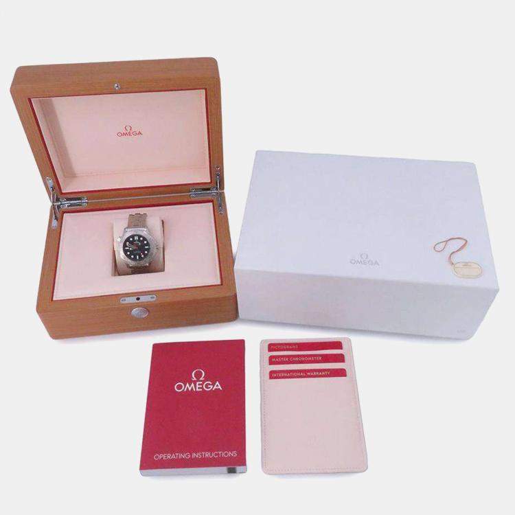 Pre Owned Omega Black Stainless Steel Seamaster 300M 210.30.42.20.01.002 Automatic Men's Wristwatch 42mm