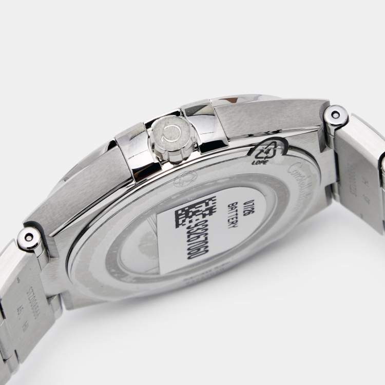 Pre Owned Omega Black Stainless Steel Constellation 131.10.36.60.01.001 Unisex Wristwatch 36 mm