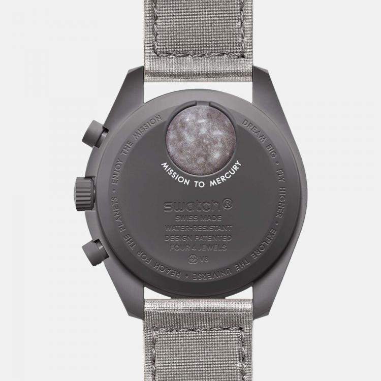 Omega Black Velcro Moon Swatch Mission To Mercury Men's Watch 42 mm Omega |  TLC