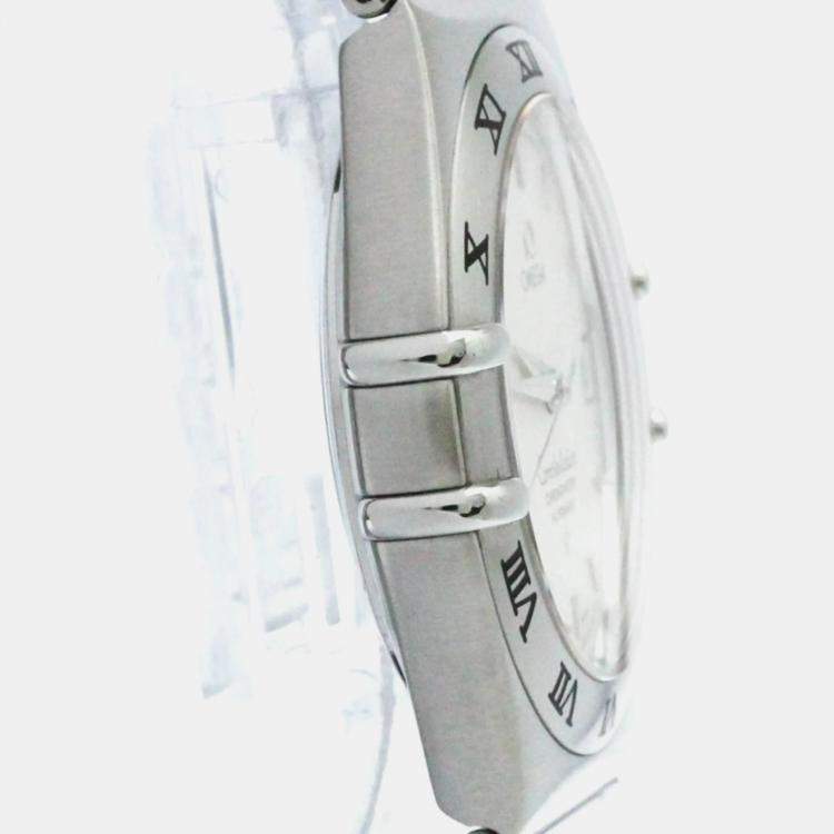 Pre Owned Omega Silver Stainless Steel Constellation Automatic Men's Wristwatch 36 mm