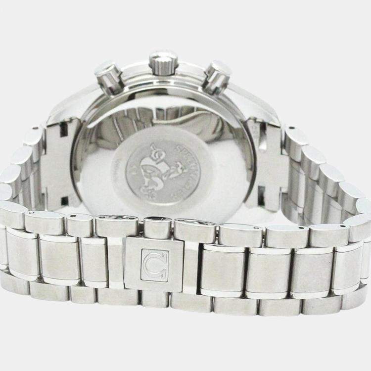 Pre Owned Omega Black Stainless Steel Speedmaster 3513.50 Automatic Men's Wristwatch 39 mm