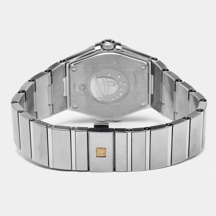 Pre Owned Omega Silver Stainless Steel Constellation 123.10.35.60.02.001 Men's Wristwatch 35 mm