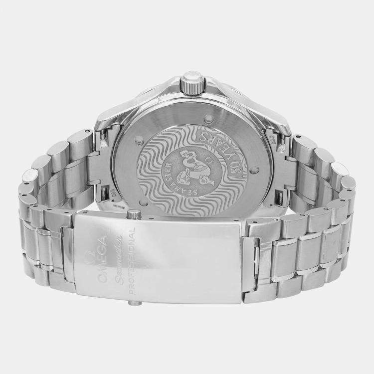 Pre Owned Omega Black Stainless Steel Seamaster 2234.50.00 Automatic Men's Wristwatch 41mm