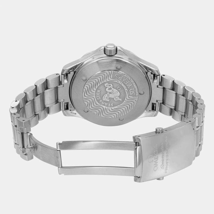 Pre Owned Omega Black Stainless Steel Seamaster 2234.50.00 Automatic Men's Wristwatch 41mm