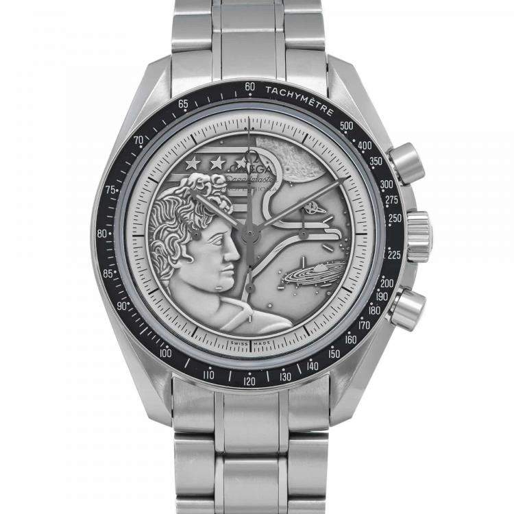 Pre Owned Omega Silver Stainless Steel Speedmaster Apollo XVII 311.30.42.30.99.002 Manual Winding Men's Wristwatch 42 mm