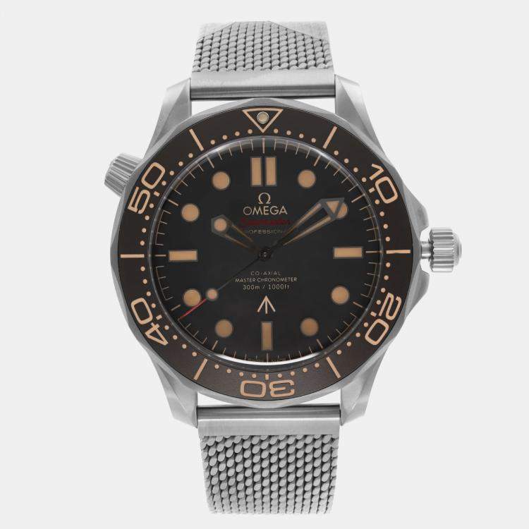 Pre Owned Omega Brown Titanium Seamaster 210.90.42.20.01.001 Automatic Men's Wristwatch 42 mm