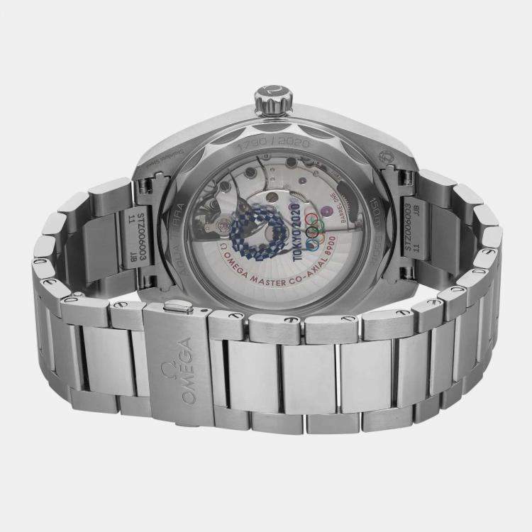 Pre Owned Omega Blue Stainless Steel Seamaster 522.12.41.21.03.001 Automatic Men's Wristwatch 41 mm