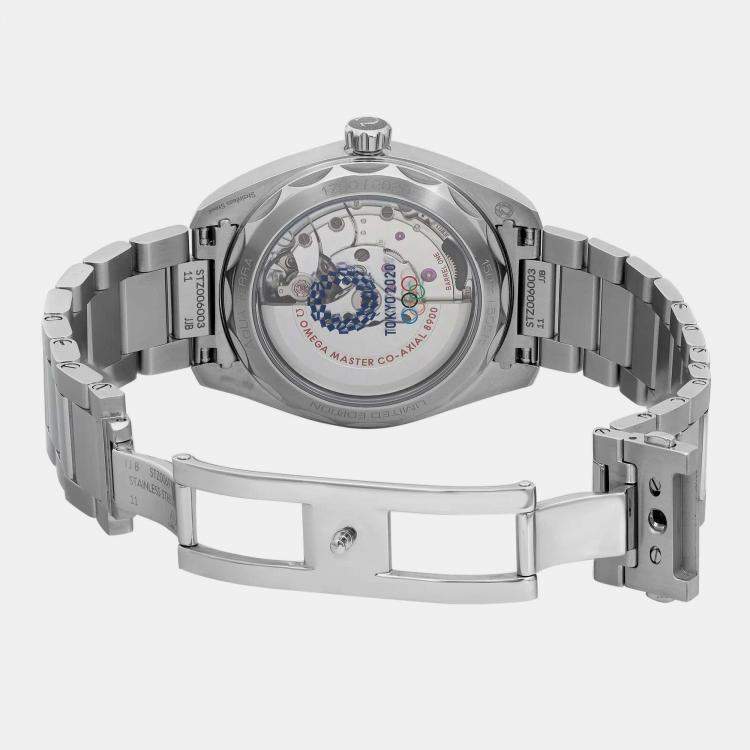 Pre Owned Omega Blue Stainless Steel Seamaster 522.12.41.21.03.001 Automatic Men's Wristwatch 41 mm