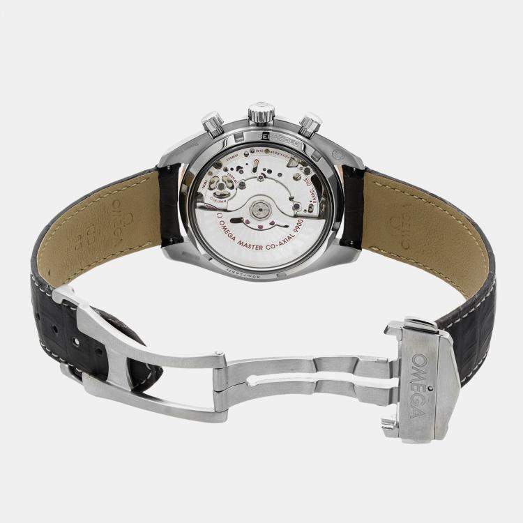 Pre Owned Omega Grey Stainless Steel Speedmaster Racing 329.23.44.51.06.001 Automatic Men's Wristwatch 44 mm