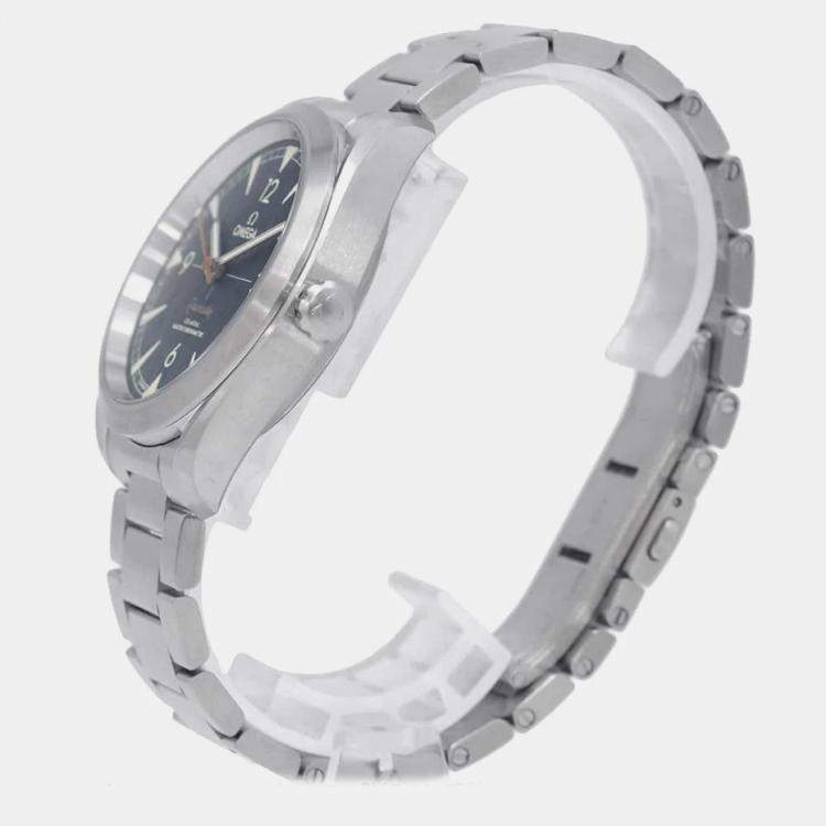 Pre Owned Omega Blue Stainless Steel Seamaster 220.10.40.20.03.001 Automatic Men's Wristwatch 40 mm