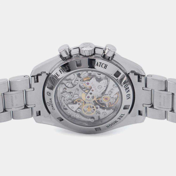 Pre Owned Omega Black Stainless Steel Speedmaster 311.30.42.30.01.005 Manual Winding Men's Wristwatch 42 mm