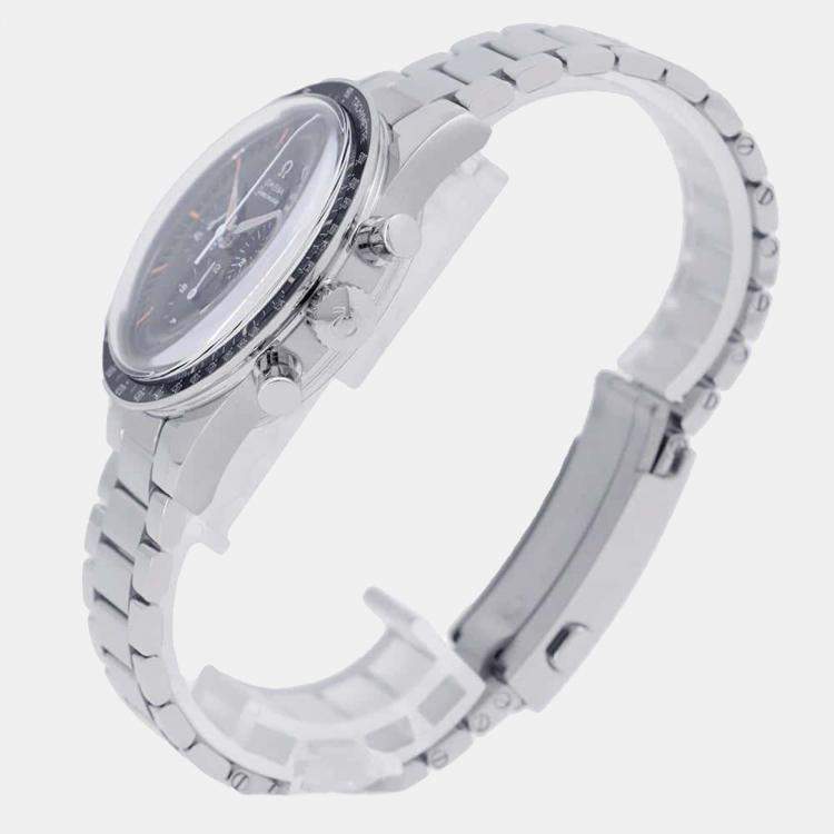 Pre Owned Omega Black Stainless Steel First Omega In Space Speedmaster 310.30.40.50.06.001 Automatic Men's Wristwatch 39.7mm