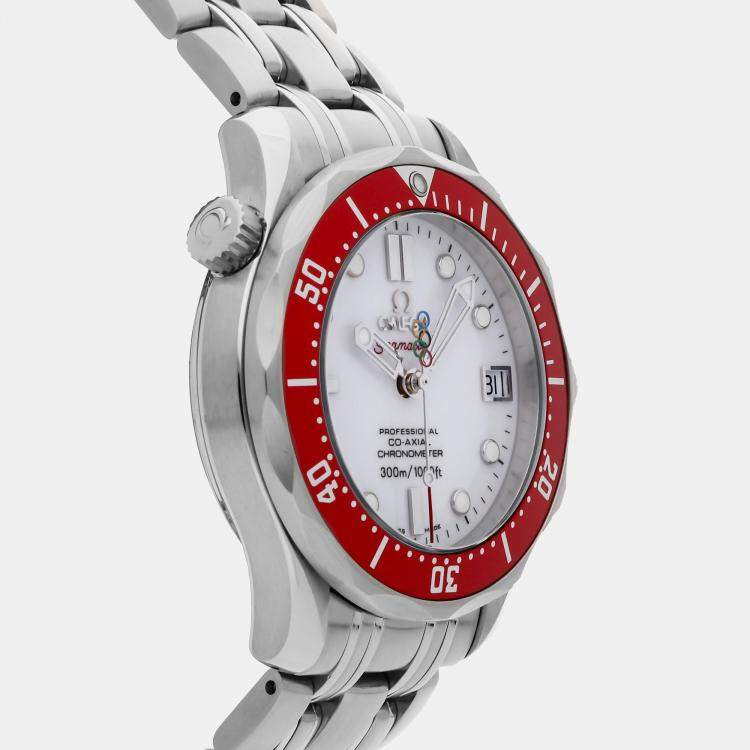 Pre Owned Omega Specialities Olympic Collection Vancouver 2010 Limited Edition Seamaster Diver 300M 212.30.36.20.04.001 36.25 mm Automatic Men's Wristwatch 36.25MM
