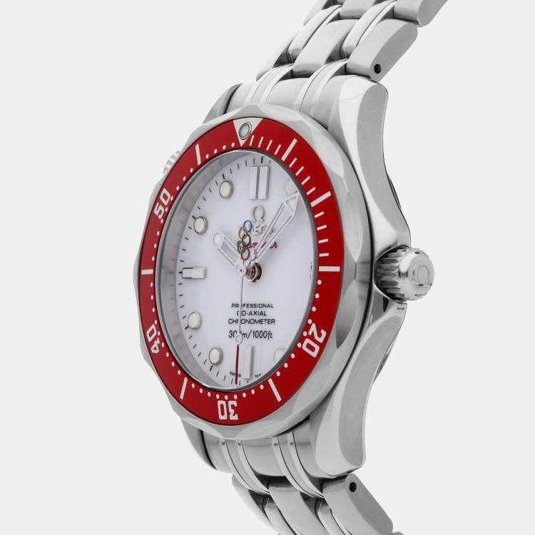 Pre Owned Omega Specialities Olympic Collection Vancouver 2010 Limited Edition Seamaster Diver 300M 212.30.36.20.04.001 36.25 mm Automatic Men's Wristwatch 36.25MM