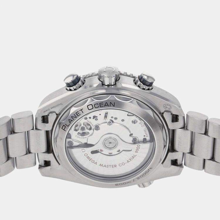 Pre Owned Omega Blue Stainless Steel Seamaster Planet Ocean 215.30.46.51.03.001 Automatic Men's Wristwatch 45.5mm