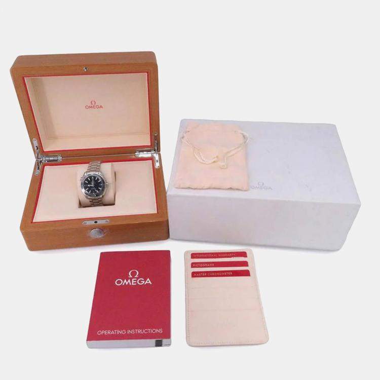 Pre Owned Omega Blue Stainless Steel Seamaster Planet Ocean 215.30.40.20.03.001 Automatic Men's Wristwatch 39.5 mm
