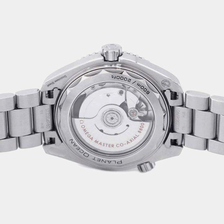 Pre Owned Omega Blue Stainless Steel Seamaster Planet Ocean 215.30.40.20.03.001 Automatic Men's Wristwatch 39.5 mm