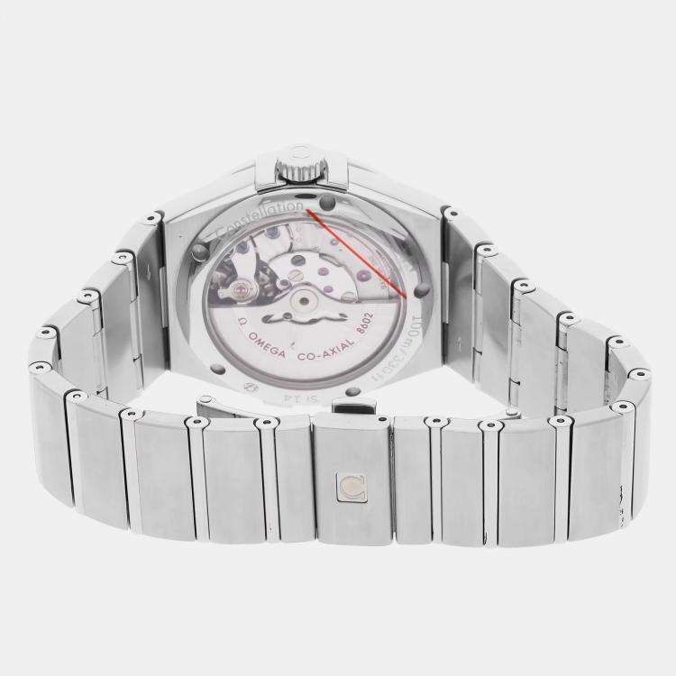 Pre Owned Omega Constellation Day-Date 123.10.38.22.01.001 Automatic Stainless Steel Black Dial Men's Wristwatch 38mm