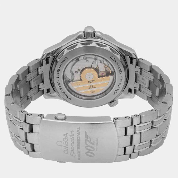 Pre Owned Omega White Stainless Steel Seamaster 212.32.41.20.04.00 Automatic Men's Wristwatch 41 mm
