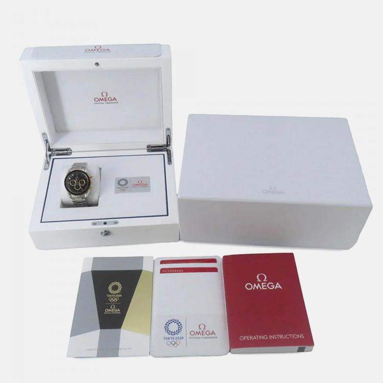Pre Owned Omega Speedmaster 522.20.42.30.01.001 Manual Winding Black Stainless Steel Men's Wristwatch 42 mm