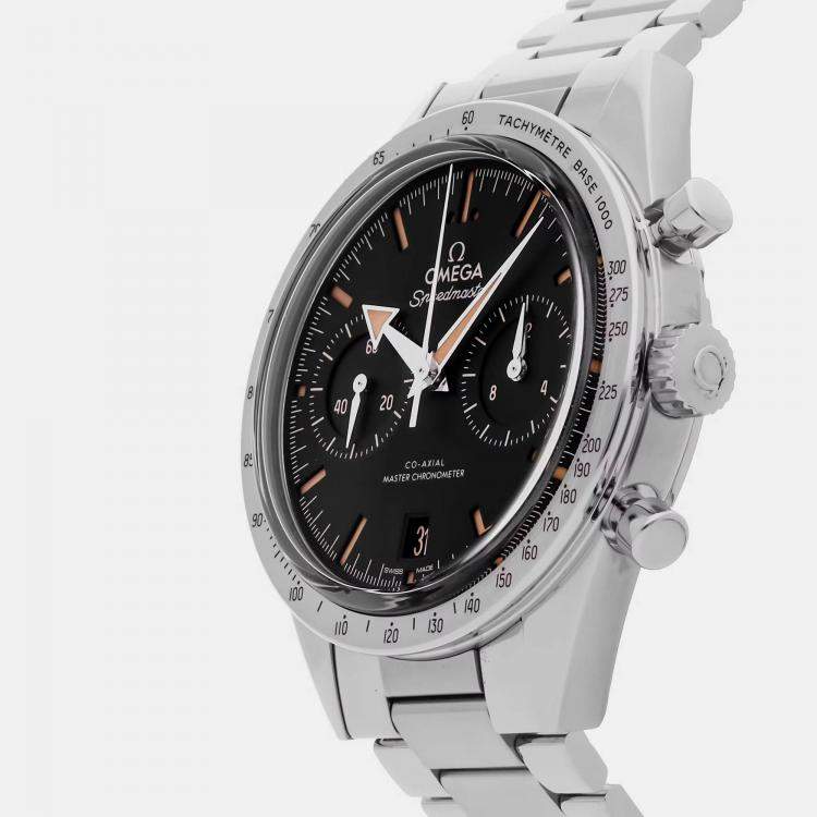 Pre Owned Omega Speedmaster 332.10.41.51.01.001 Manual Winding Black Stainless Steel Men’s Wristwatch 40 mm