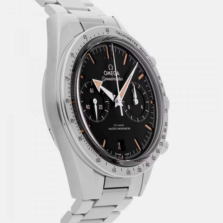 Pre Owned Omega Speedmaster 332.10.41.51.01.001 Manual Winding Black Stainless Steel Men’s Wristwatch 40 mm