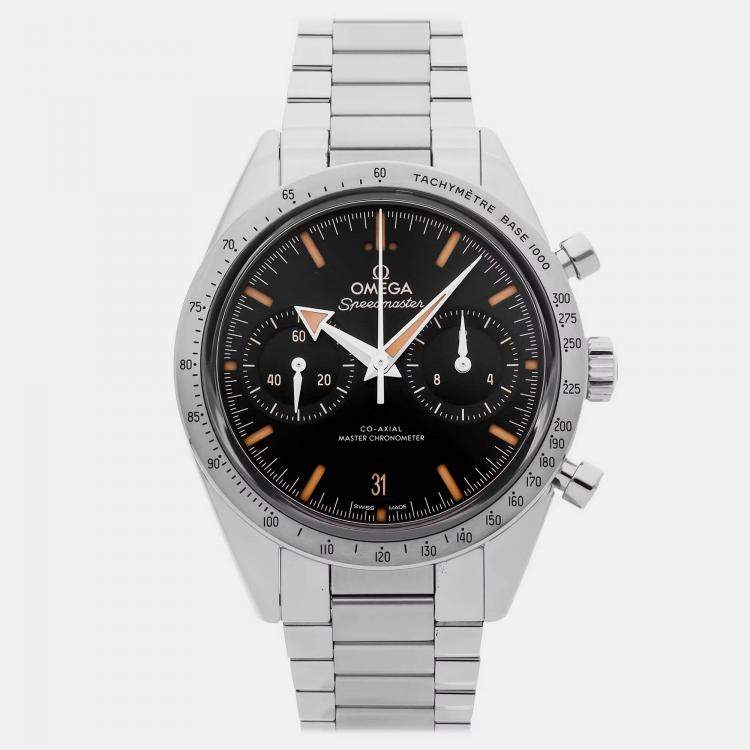 Pre Owned Omega Speedmaster 332.10.41.51.01.001 Manual Winding Black Stainless Steel Men’s Wristwatch 40 mm