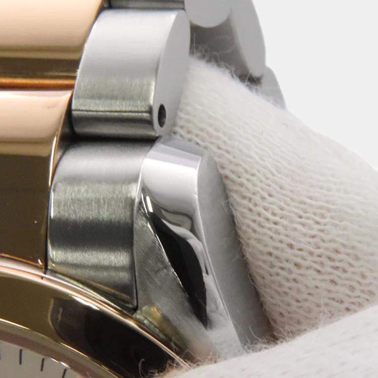 Pre Owned Omega Seamaster Aqua Terra 2304.30 Automatic White 18k Rose Gold Stainless Steel Men's Wristwatch 36 mm