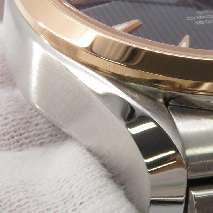 Pre Owned Omega Seamaster Aqua Terra 231.20.39.22.06.001 Automatic Grey 18k Rose Gold Stainless Steel Men's Wristwatch 38.5 mm
