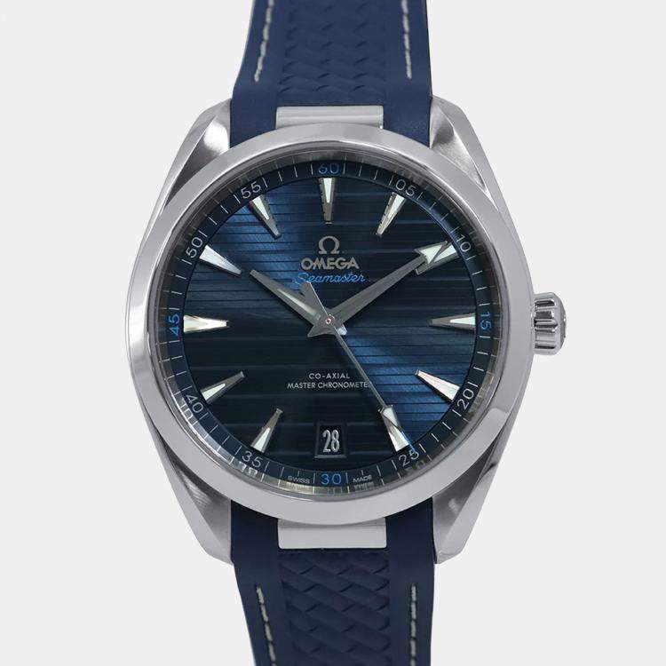 Pre Owned Omega Seamaster Aqua Terra 220.12.41.21.03.001 Automatic Blue Stainless Steel Men's Wristwatch 41 mm