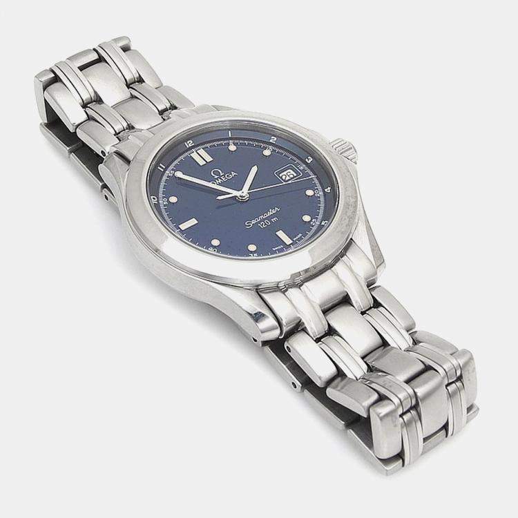 Pre Owned Omega Seamaster Quartz Stainless Steel Men's Wristwatch 36 mm