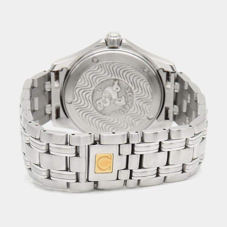 Pre Owned Omega Seamaster Quartz Stainless Steel Men's Wristwatch 37 mm