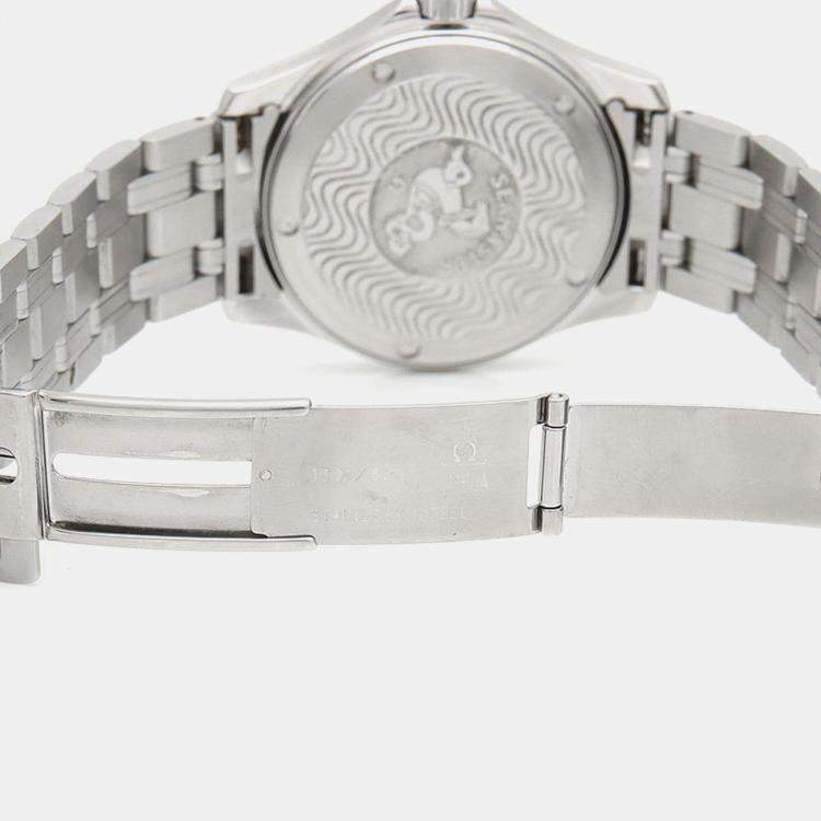 Pre Owned Omega Seamaster Quartz Stainless Steel Men's Wristwatch 37 mm