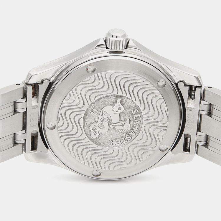 Pre Owned Omega Seamaster Quartz Stainless Steel Men's Wristwatch 37 mm