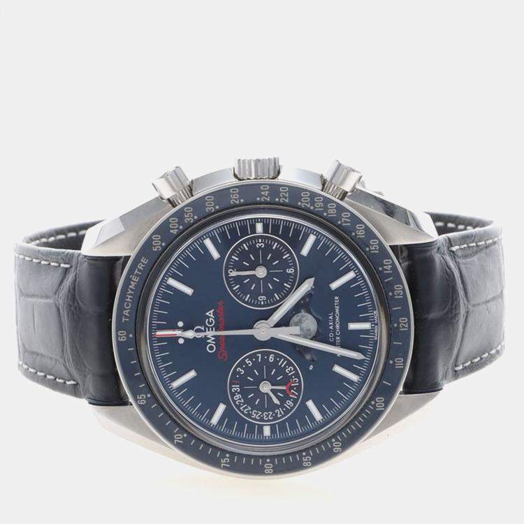 Pre Owned Omega Speedmaster Moonphase 304.33.44 Automatic Stainless Steel Men's Wristwatch 44 mm