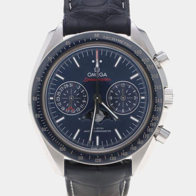 Pre Owned Omega Speedmaster Moonphase 304.33.44 Automatic Stainless Steel Men's Wristwatch 44 mm