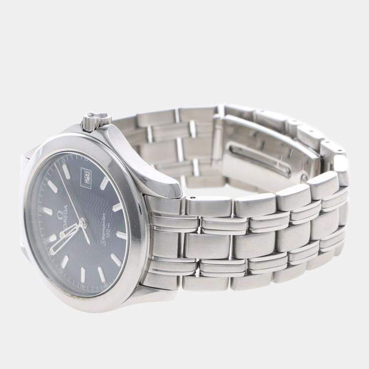Pre Owned Omega Seamaster Quartz Stainless Steel Mens Wristwatch 36 mm