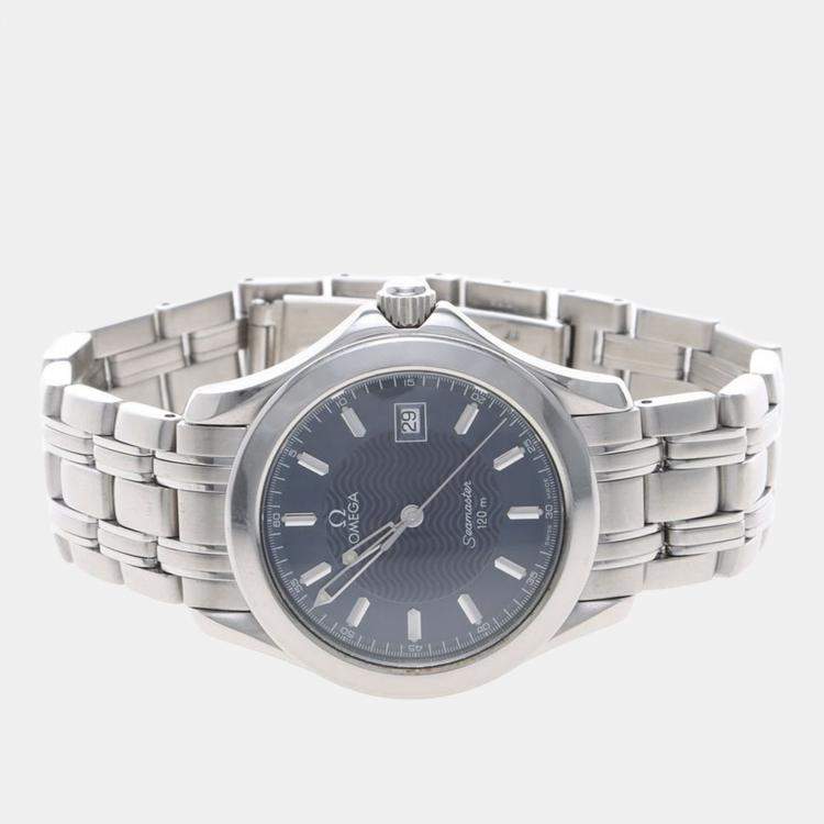 Pre Owned Omega Seamaster Quartz Stainless Steel Mens Wristwatch 36 mm