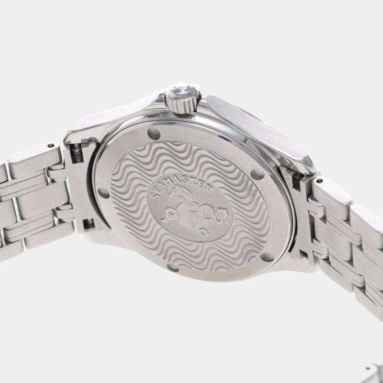 Pre Owned Omega Seamaster Quartz Stainless Steel Mens Wristwatch 36 mm