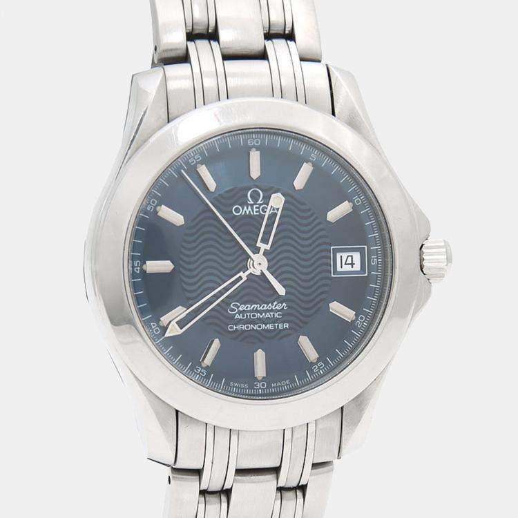 Pre Owned Omega Seamaster Automatic Stainless Stainless Steel Mens Wristwatch 35.5 mm
