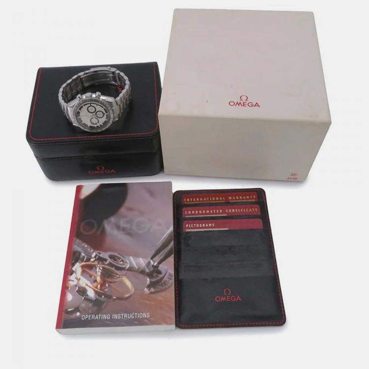 Pre Owned Omega Speedmaster 3506.31.00 Automatic White Stainless Steel Men's Wristwatch 42 mm