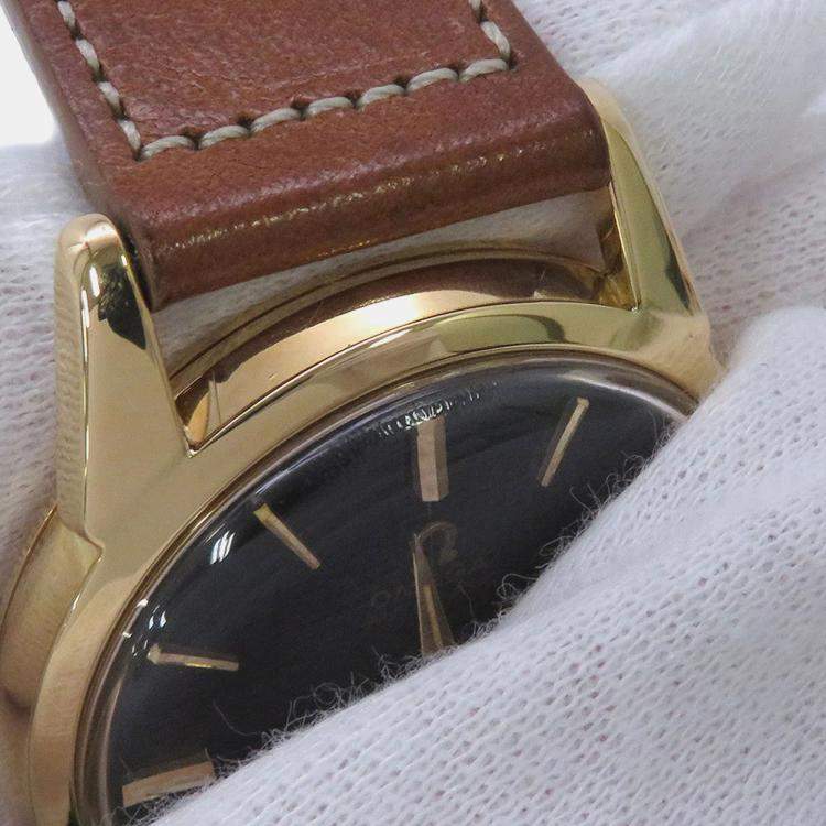 Pre Owned Omega Seamaster 14704-3SC Automatic Black 18k Yellow Gold Men's Wristwatch 33 mm