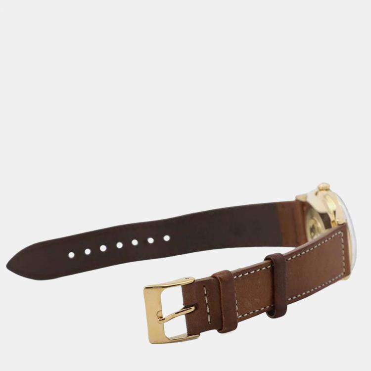 Pre Owned Omega Seamaster 14704-3SC Automatic Black 18k Yellow Gold Men's Wristwatch 33 mm