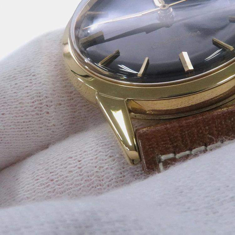 Pre Owned Omega Seamaster 14704-3SC Automatic Black 18k Yellow Gold Men's Wristwatch 33 mm